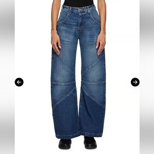 Women's Blue Wide-Leg Jeans